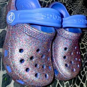 Crocs For Toddler size 6c in a glitter purple